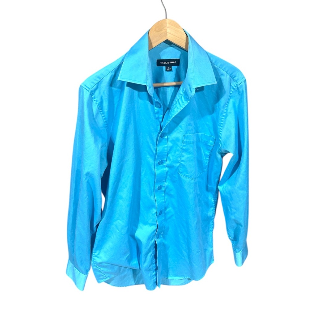 Bellissimo Blue Button-Up Dress Shirt